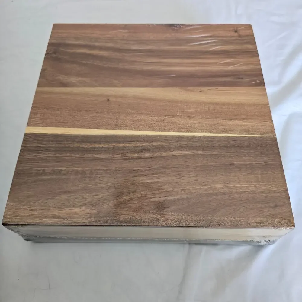Mason & Meadow Couch Caddy Silicone Lined Acacia Wood NIB